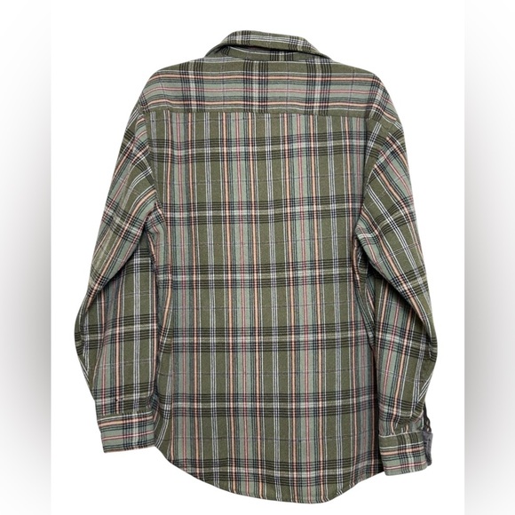 Vintage Sears Roebuck And Co Wool Blend Flannel Button Shirt Size Large Tall - Picture 2 of 13